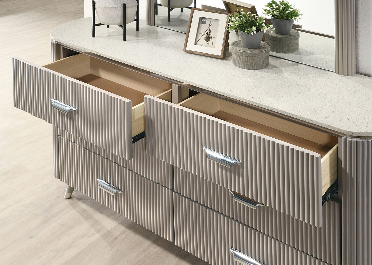 Furniture of America - Aldridge Dresser in Light Gray - FM7243GY-D View 2