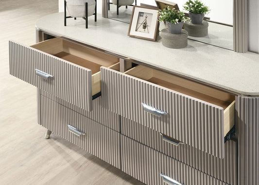 Furniture of America - Aldridge Dresser in Light Gray - FM7243GY-D View 2