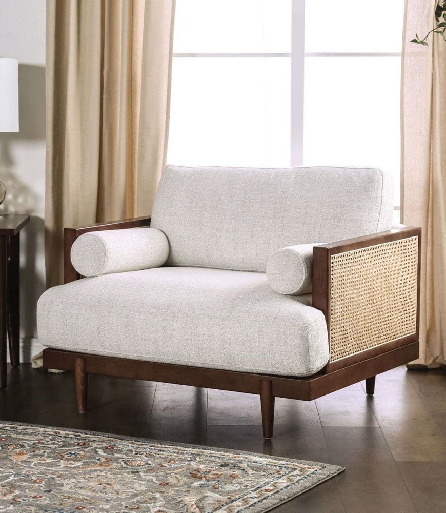 Furniture of America - Alesund Chair in Beige/Walnut - CM9982-CH View 1