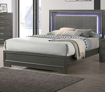 Furniture of America - Alison Cal.King Bed in Metallic Gray - CM7416GY-CK-BED View 1