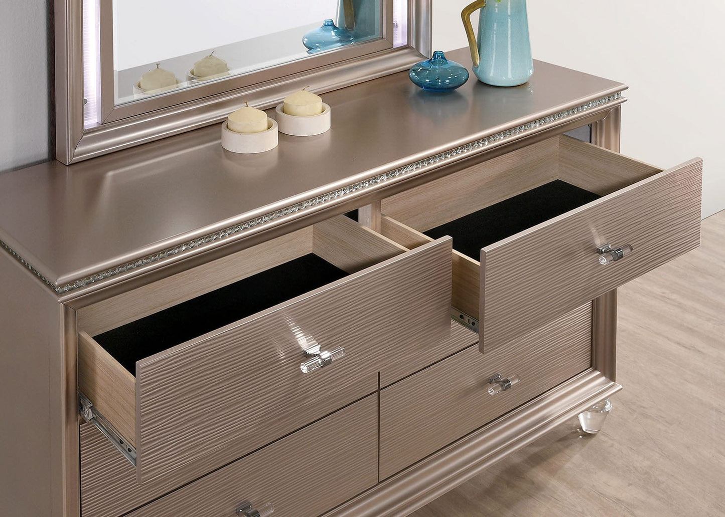 Furniture of America - Allie Dresser in Rose Gold - CM7901RG-D View 2