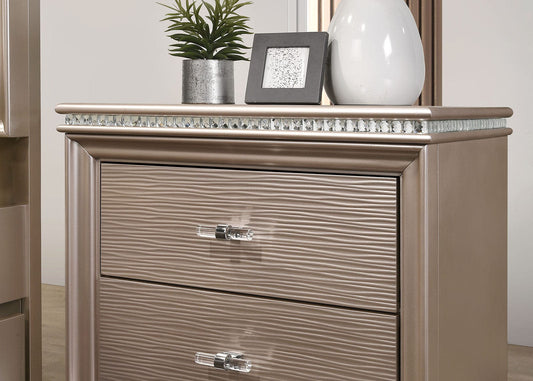 Furniture of America - Allie Nightstand in Rose Gold - CM7901RG-N View 2