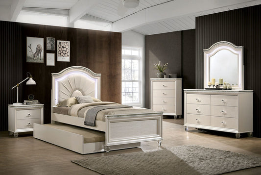 Furniture of America - Allie Trundle in Pearl White - CM7901TR View 2