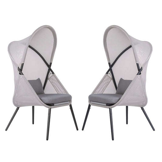 Furniture of America - Alverta Foldable Chair in Light Gray - GM-1014LG-2PK View 2