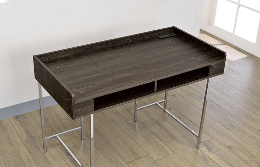 Furniture of America - Alvin Writing Desk in Brown/Chrome - CM-DK5241 View 2