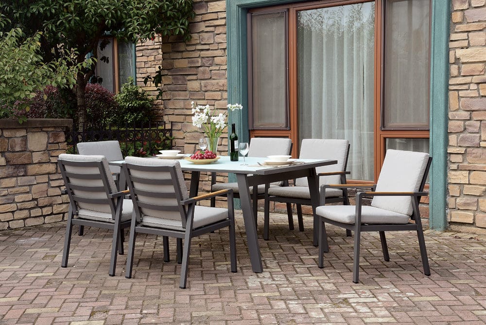 Furniture of America - Alycia Patio Table in White/Gray - CM-OT2141T-TABLE View 5