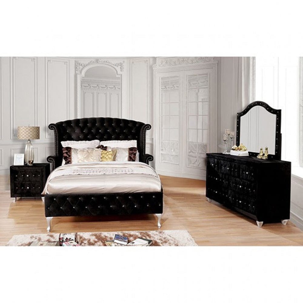 Furniture of America - Alzir 4 Pc. Queen Bedroom Set in Gray - CM7150Q-4PC
