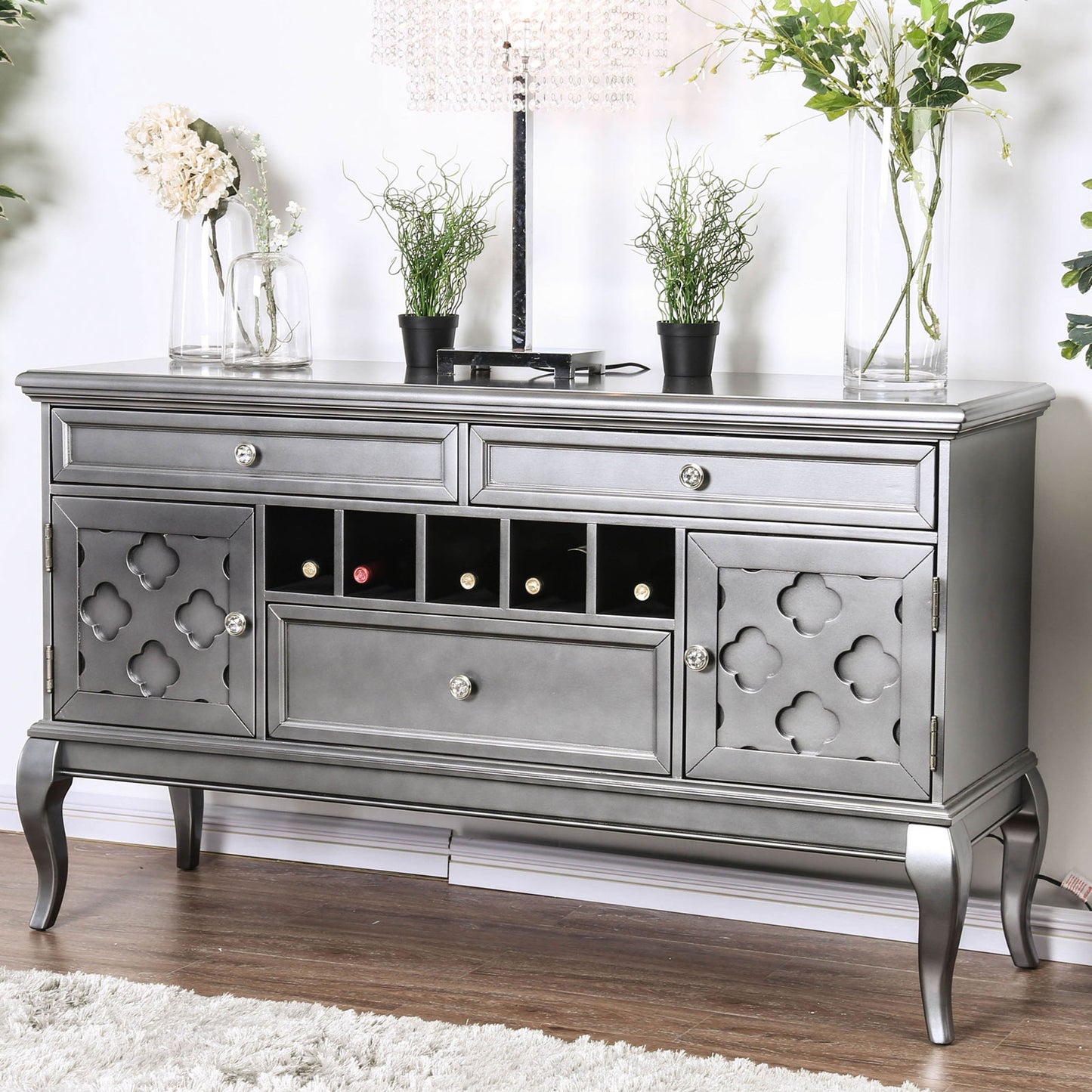 Furniture of America - Amina Server in Gray - CM3219GY-SV View 4