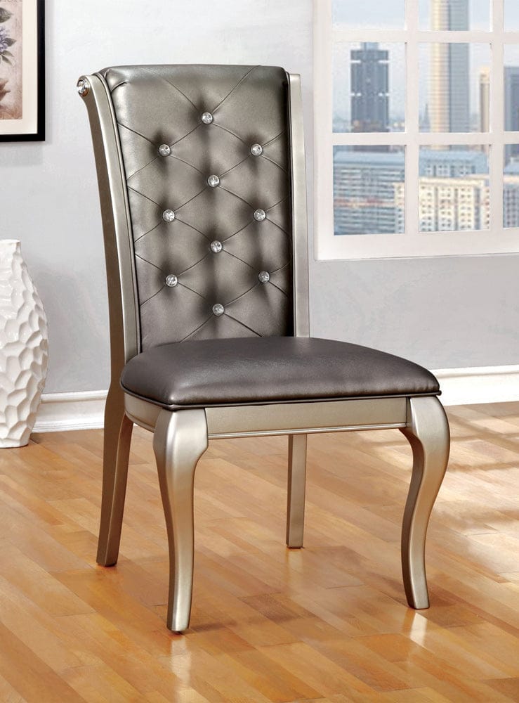 Furniture of America - Amina Side Chair Set of 2 in Champagne - CM3219SC-2PK View 2