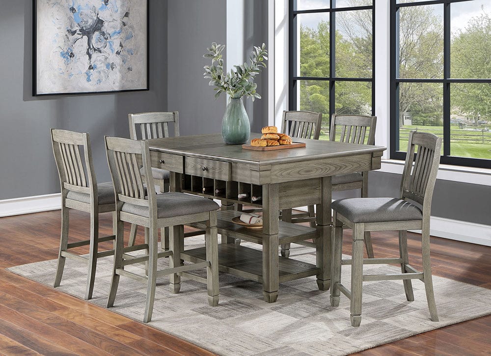 Furniture of America - Anaya Counter Ht. Table in Gray - CM3512GY-PT-TABLE View 6