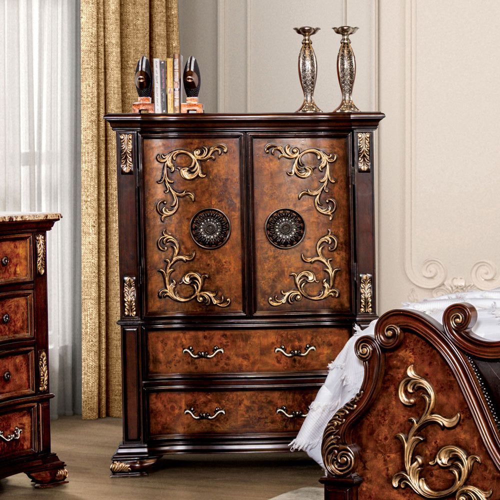 Furniture of America - Aquilina Chest in Dark Cherry/Oak - FM7422CH-C View 1
