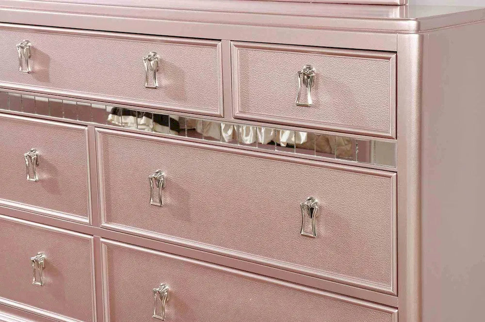 Furniture of America - Ariston - 3 Pc. Full Bedroom Set - Rose Gold - CM7171RG-F-4PC view 4