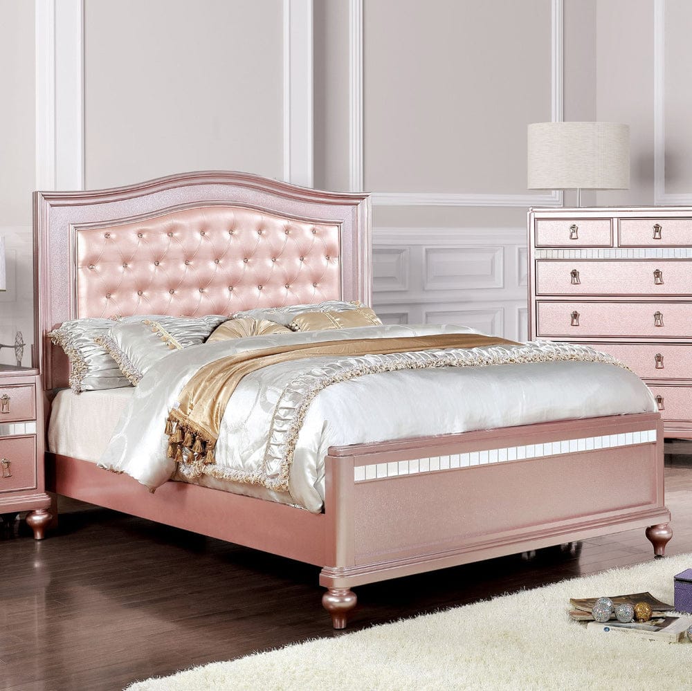 Furniture of America - Ariston Queen Bed in Rose Gold - CM7171RG-Q-BED View 1