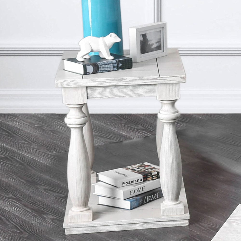 Furniture of America - Arlington End Table in Antique White - CM4520E View 1