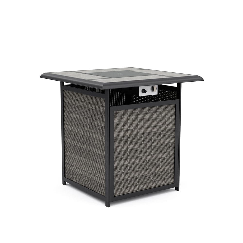 Furniture of America - Arosa Fire Pit Counter Ht. Table in Black/Gray - GM-2024 View 1