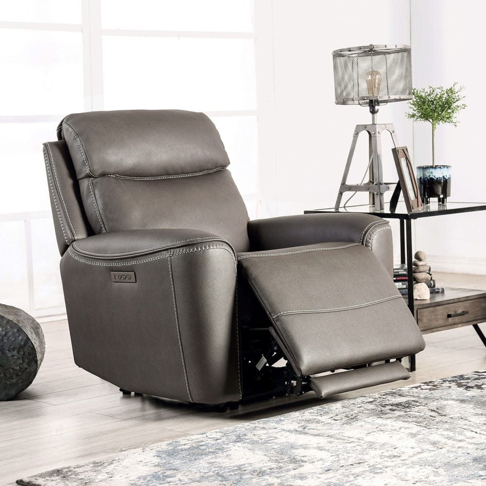 Furniture of America - Artemia Power Recliner in Gray - CM9922GY-CH-PM View 1