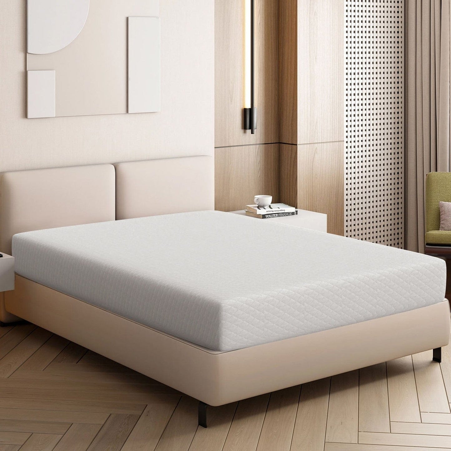 Furniture of America - Artemisia 10" E.King Memory Foam Mattress (Roll-In-Box) in White - DM530-EK View 3