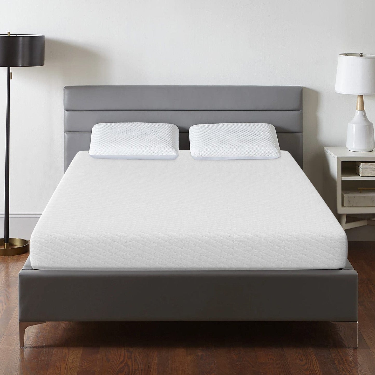 Furniture of America - Artemisia 10" Queen Memory Foam Mattress (Roll-In-Box) in White - DM530-Q View 3