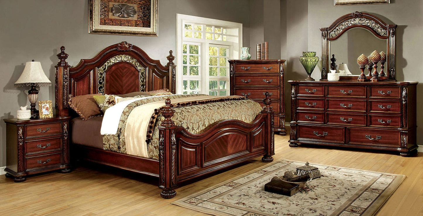 Furniture of America - Arthur Nightstand in Brown Cherry - CM7587N View 2