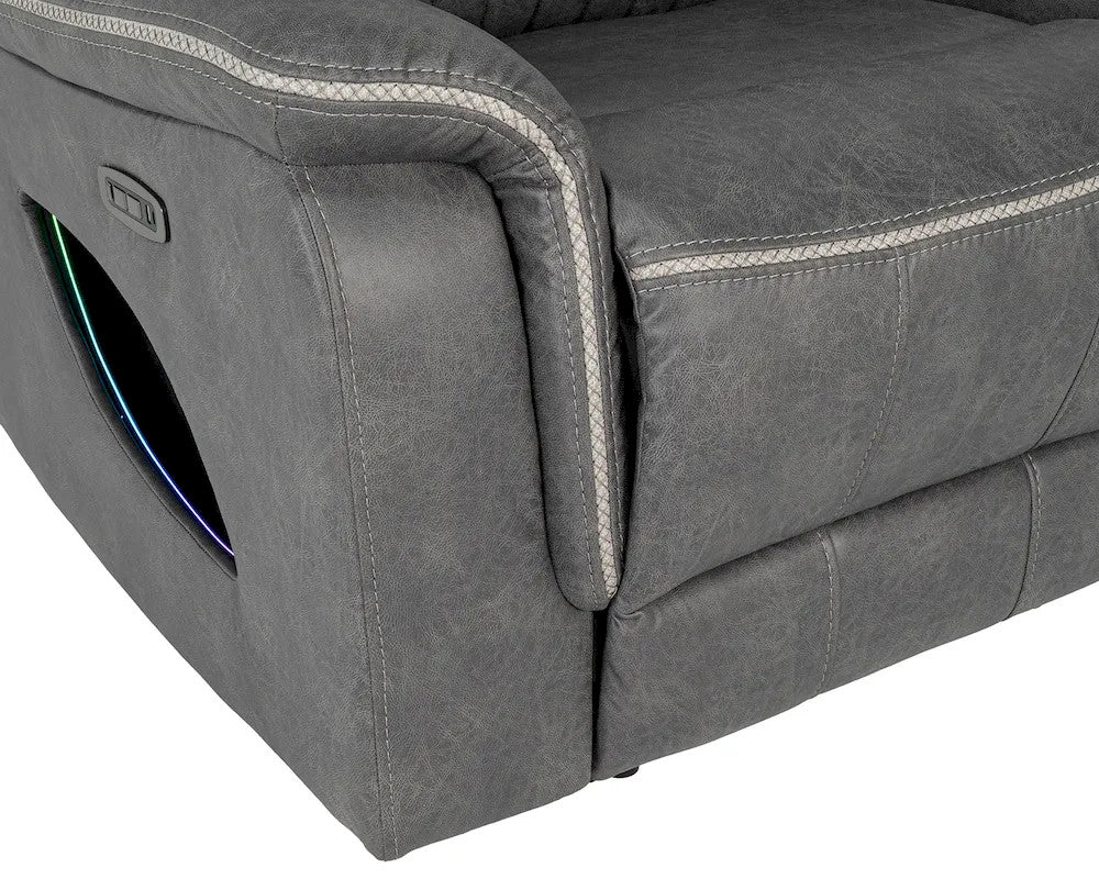 Furniture of America - Arturus - Power Loveseat - Dark Gray - NX6061DG-LV-PM view 11