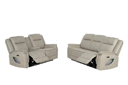 Furniture of America - Arturus - Power Sofa + Loveseat - Light Brown - NX6061LB-PM-2PC view 2