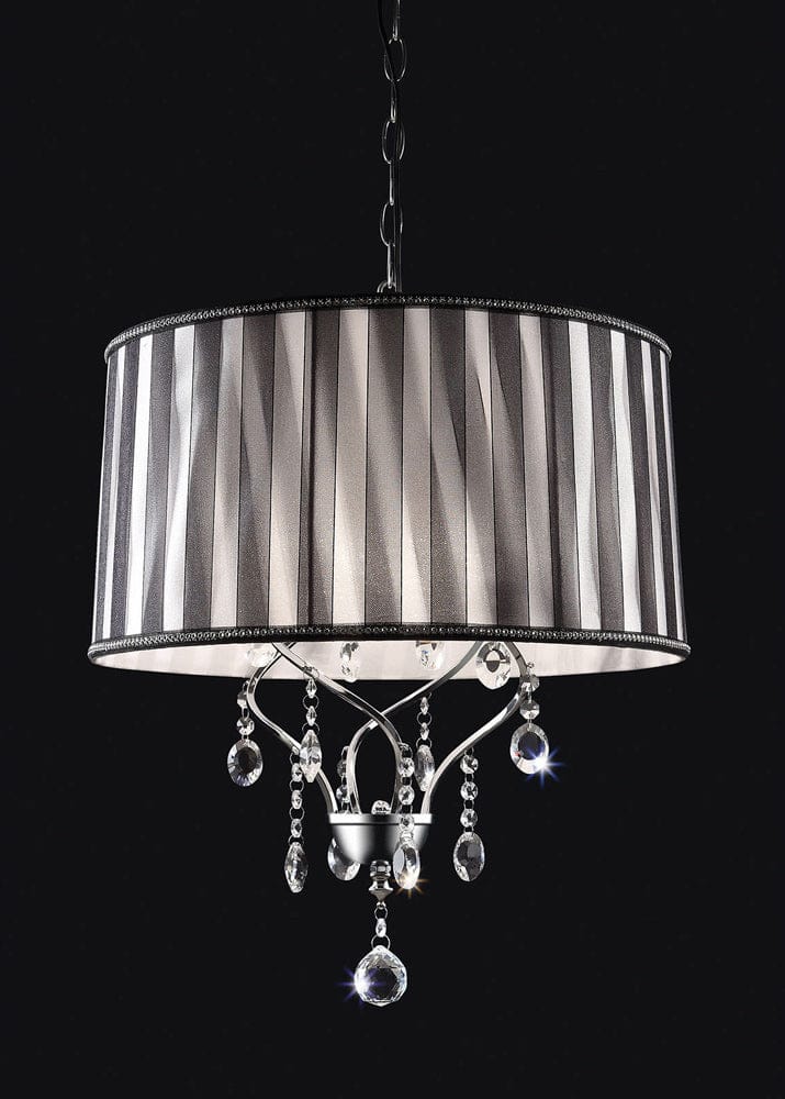 Furniture of America - Arya Ceiling Lamp in Black/Chrome - L95123H View 1