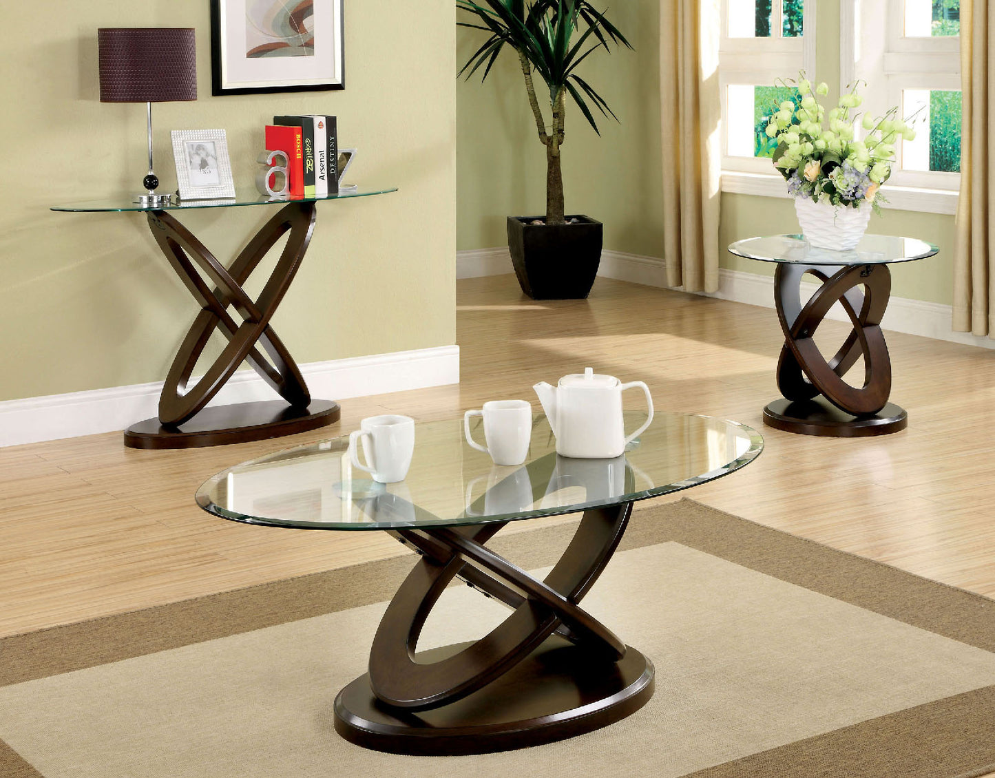 Furniture of America - Atwood Ii Sofa Table in Dark Walnut - CM4401S View 2