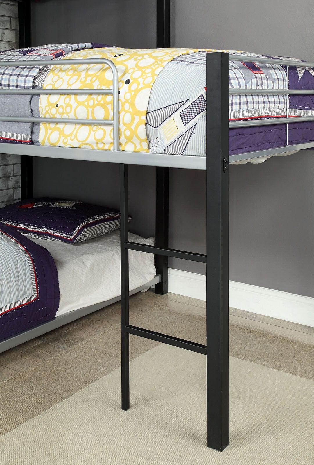 Furniture of America - Aubrey Twin Triple Decker Bed in Sand Black - CM-BK919-BED View 4