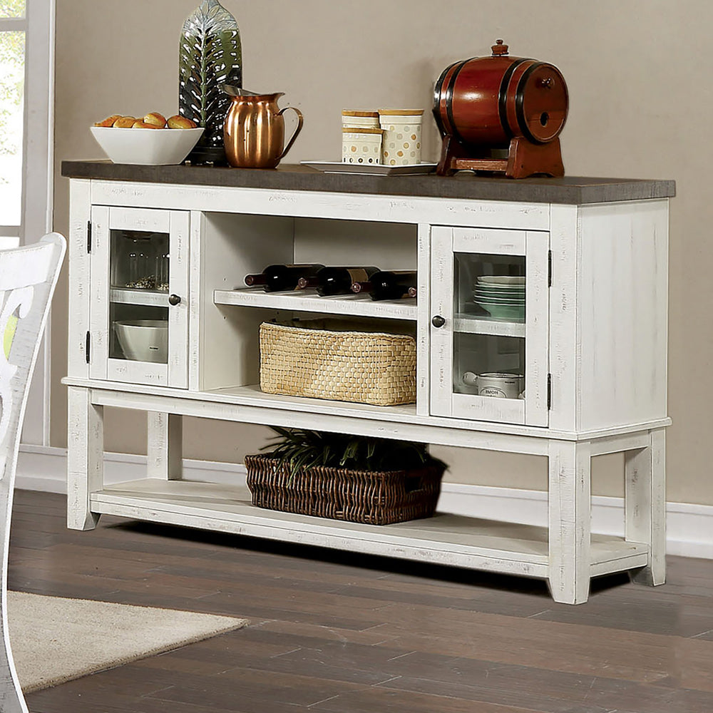 Furniture of America - Auletta Server in Distressed White/Gray - CM3417GY-SV View 1