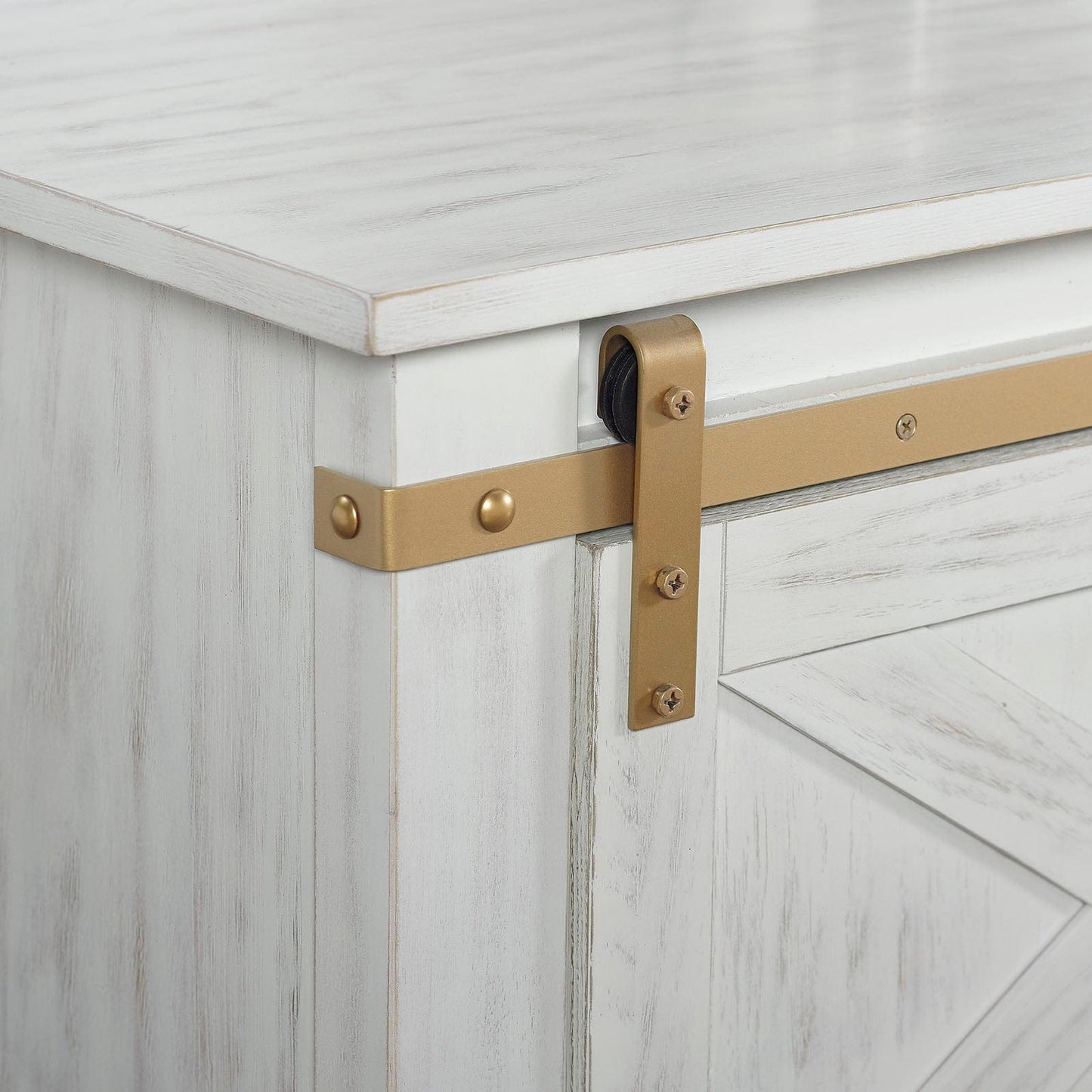 Furniture of America - Bacerra Coffee Table in Antique White/Gold - CM4018WH-C View 4