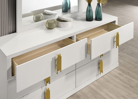 Furniture of America - Basildon Dresser in White/Gold - FM7271WH-D View 2