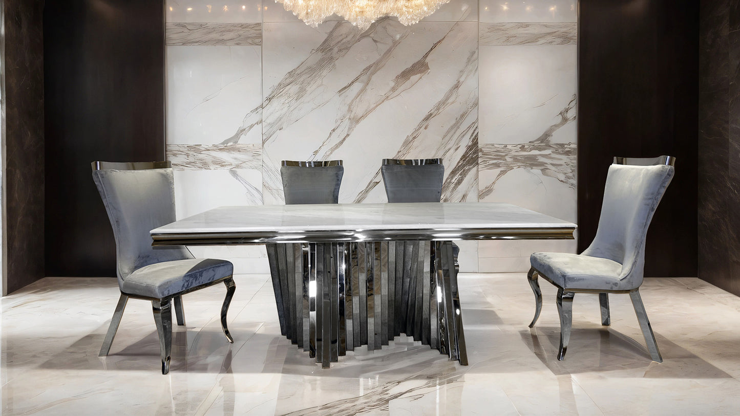 Furniture of America - Basilicata Side Chair Set of 2 in Silver/Gray - FM33012GY-SC-2PK View 2