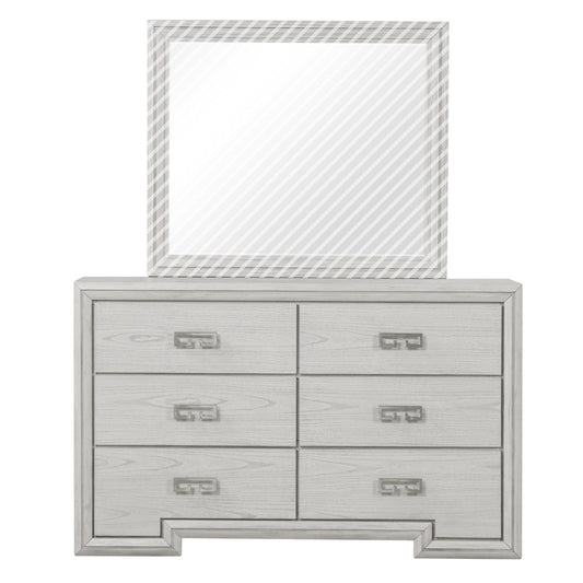 Furniture of America - Basilone Dresser in Rustic White - FM7440WH-D View 2