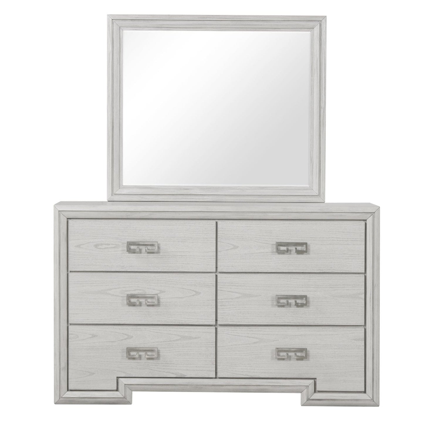 Furniture of America - Basilone Mirror in Rustic White - FM7440WH-M View 3