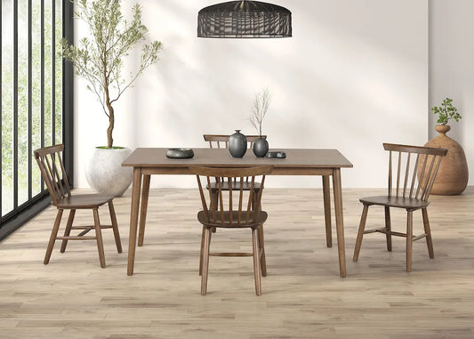 Furniture of America - Beale - 5 Pc. Dining Table Set, Walnut - FM3100WN-T-5PC view 2