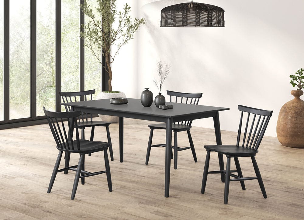 Furniture of America - Beale 7 Pc. Dining Table Set in Black - FM3100BK-T-7PC View 1