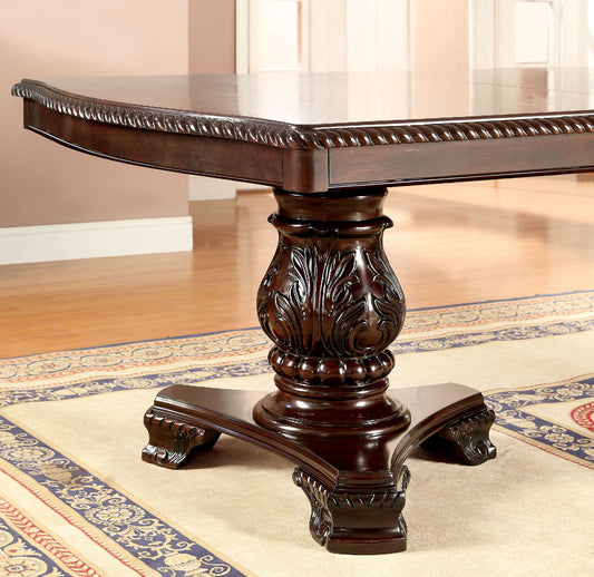 Furniture of America - Bellagio Dining Table w/ 2 Leaves in Brown Cherry - CM3319T-TABLE View 2