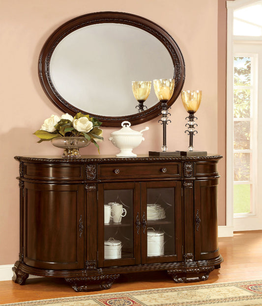 Furniture of America - Bellagio Mirror in Brown Cherry - CM3319M View 2