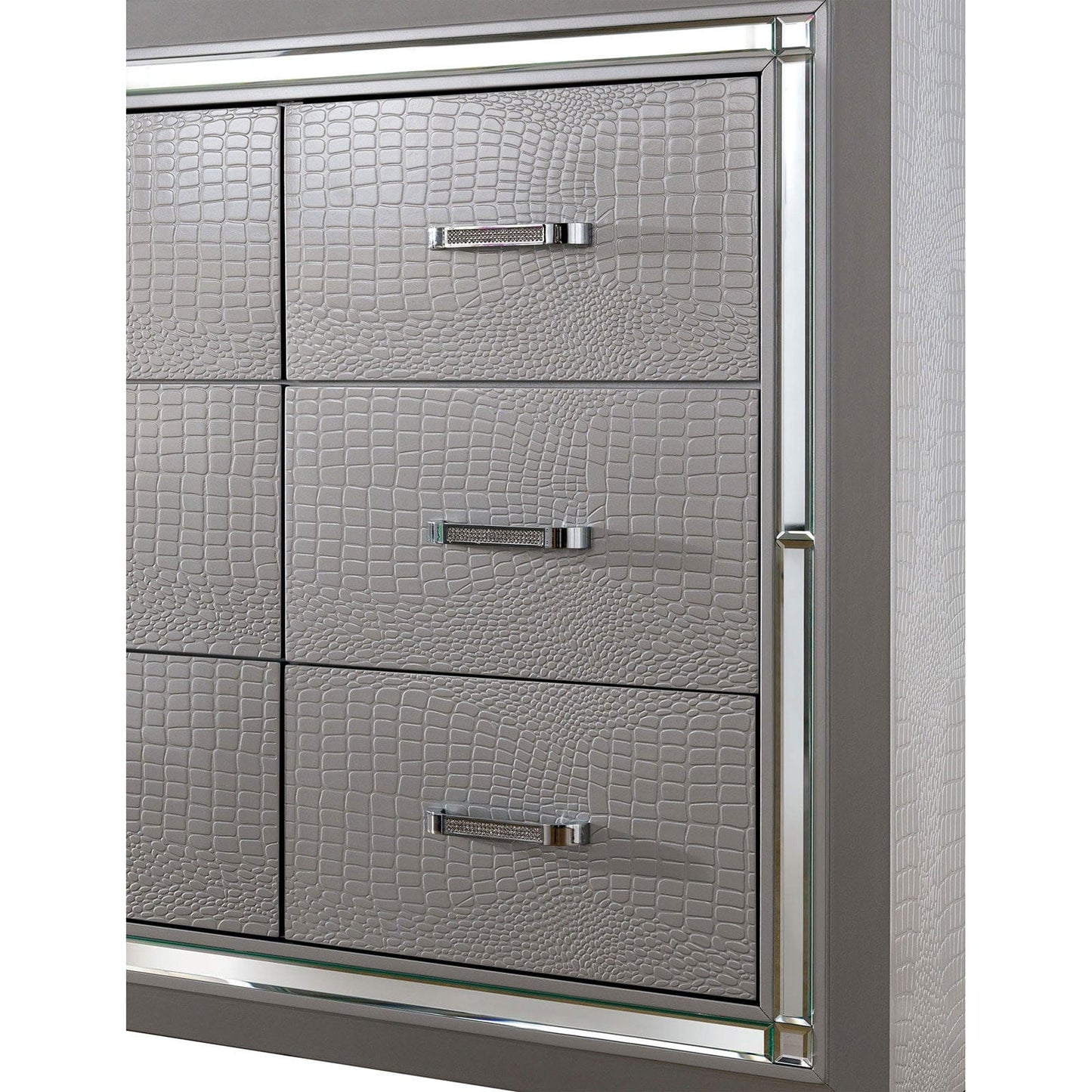 Furniture of America - Bellanova 5 Pc. Queen Bedroom Set w/ Chest in Silver - CM7979SV-Q-5PC-CHEST View 3