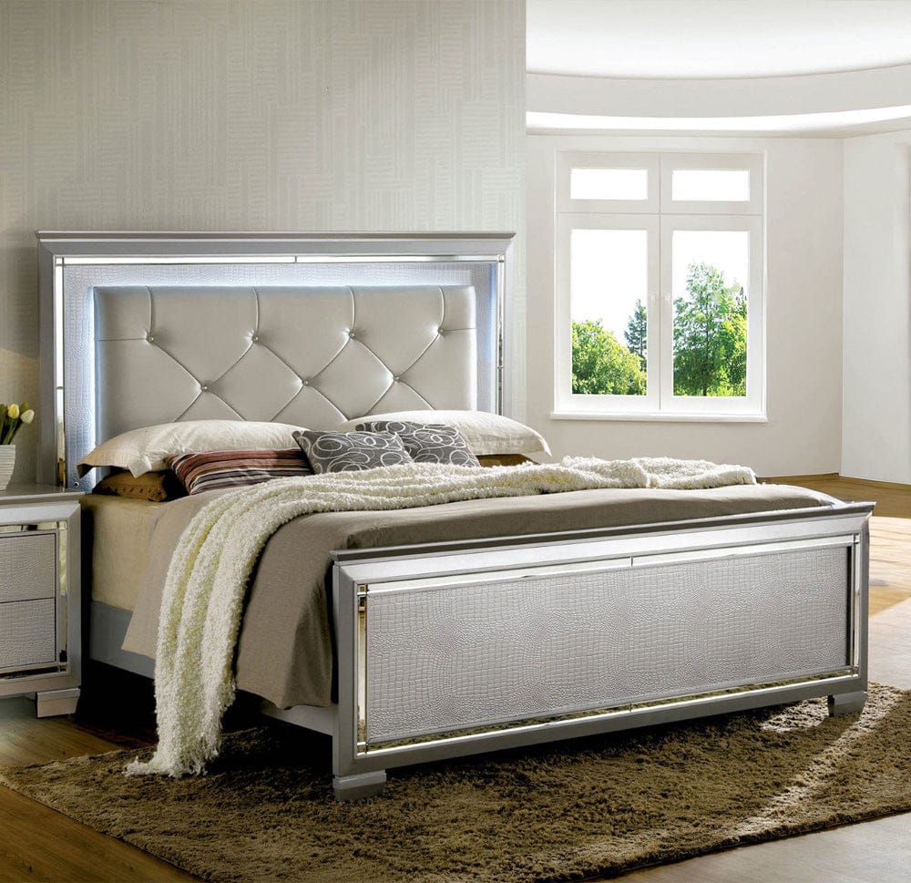 Furniture of America - Bellanova E.King in Silver - CM7979SV-EK-BED View 1