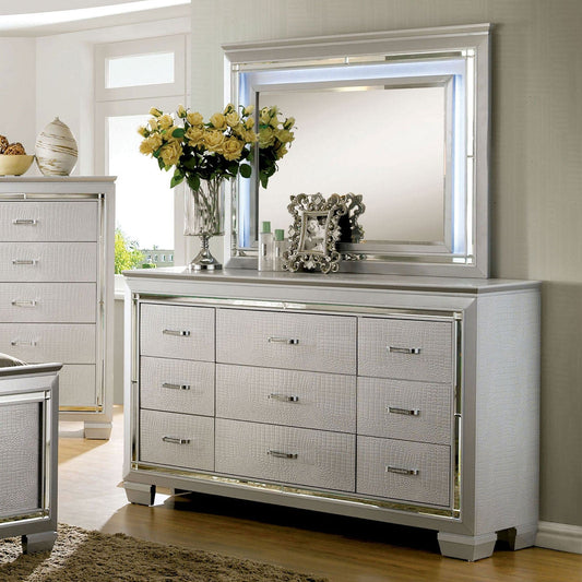 Furniture of America - Bellanova Mirror in Silver - CM7979SV-M View 2