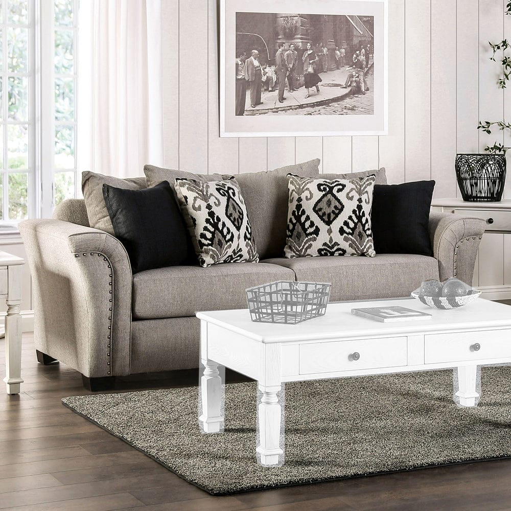 Furniture of America - Belsize Sofa in Light Taupe/Black - SM6440-SF View 1