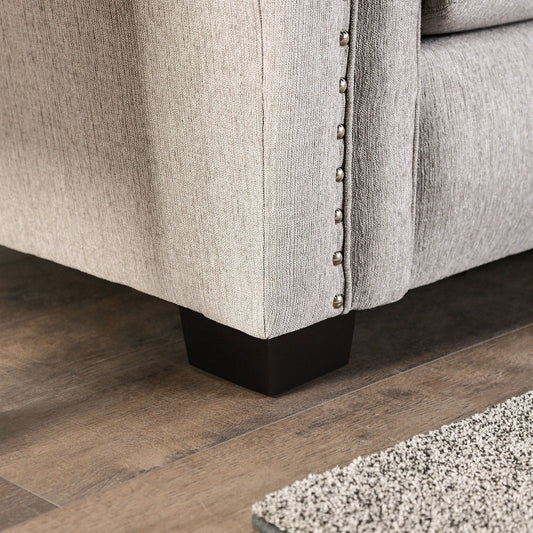 Furniture of America - Belsize Sofa + Loveseat in Light Taupe/Black - SM6440-2PC View 2