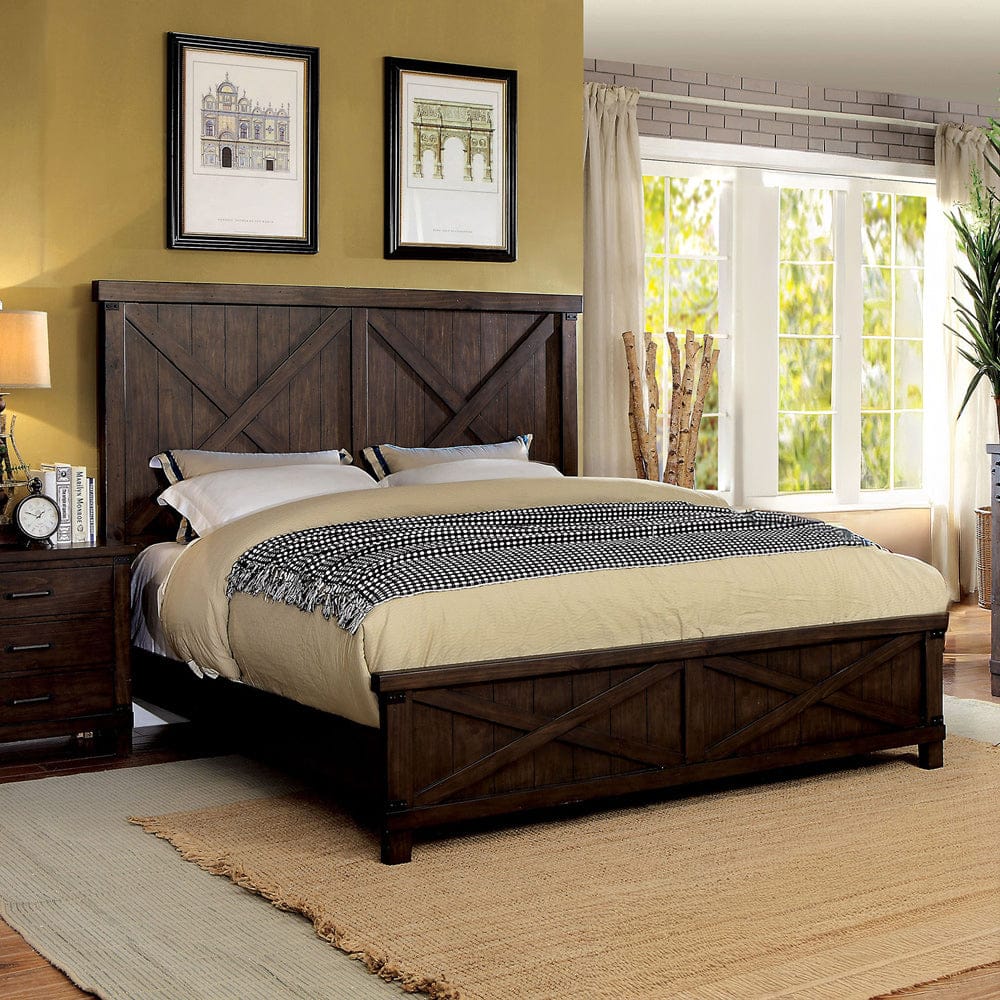 Furniture of America - Bianca E.King Bed in Dark Walnut - CM7734EK-BED View 1