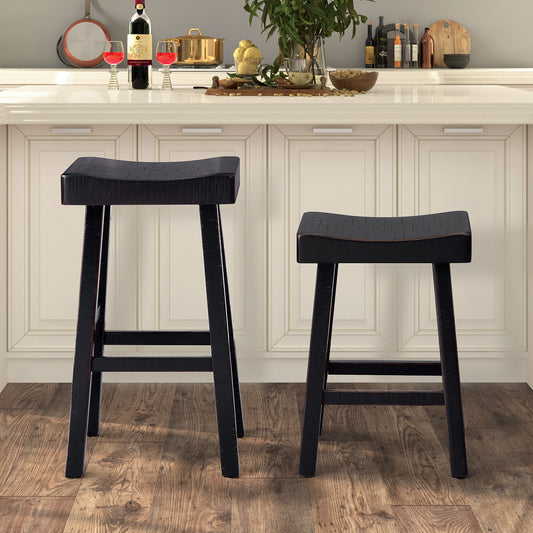 Furniture of America - Biasca 29" Stool, Set of 2 in Black - FM-BR3001BK-29-2PK View 2
