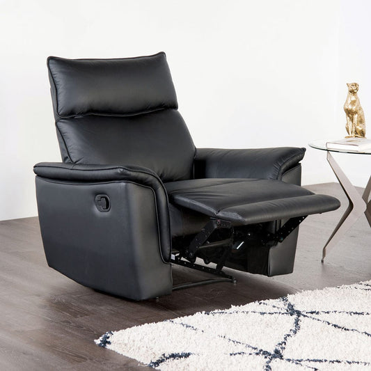 Furniture of America - Bienne Recliner in Black - FM69002BK-CH-M View 2