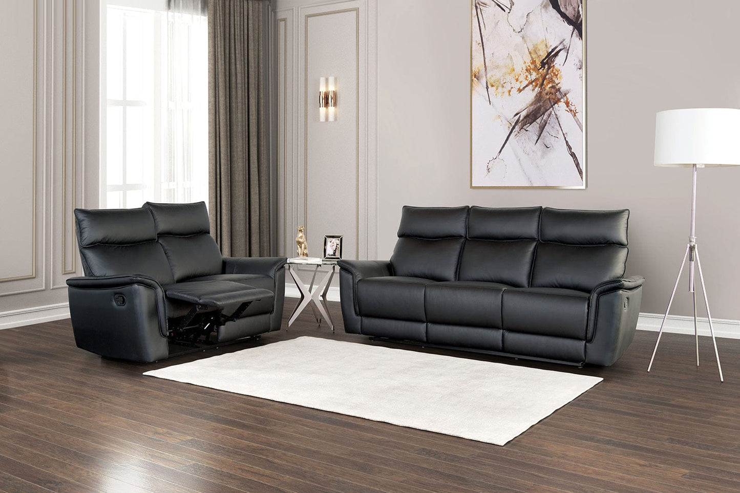 Furniture of America - Bienne Sofa in Black - FM69002BK-SF-M View 2