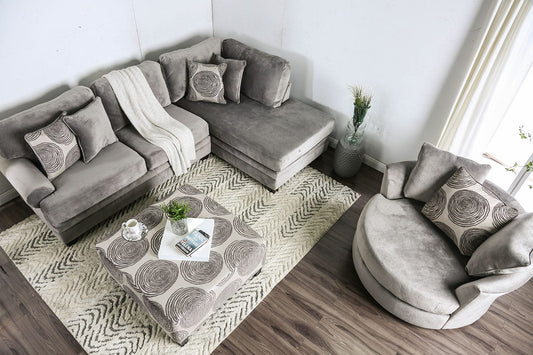 Furniture of America - Bonaventura Sectional in Gray - SM5143GY-SECT View 2