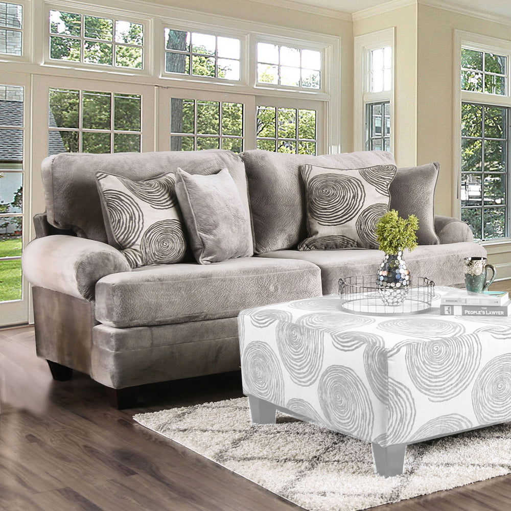 Furniture of America - Bonaventura Sofa in Gray/Pattern - SM5142GY-SF View 1