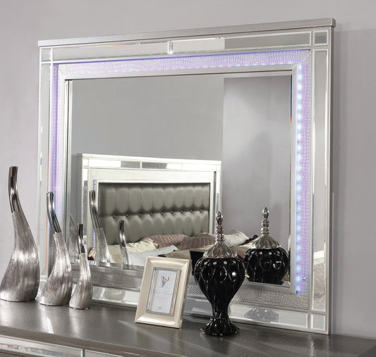 Furniture of America - Brachium Mirror in Silver - CM7977SV-M View 2